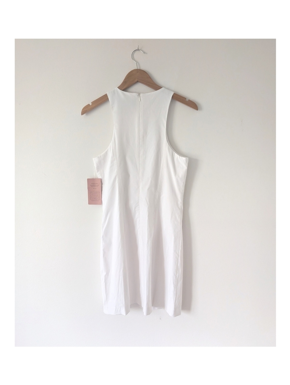 NWT! Anthropologie BHLDN Helena White Sleeveless Seamed Mini Dress - Picture 5 of 11